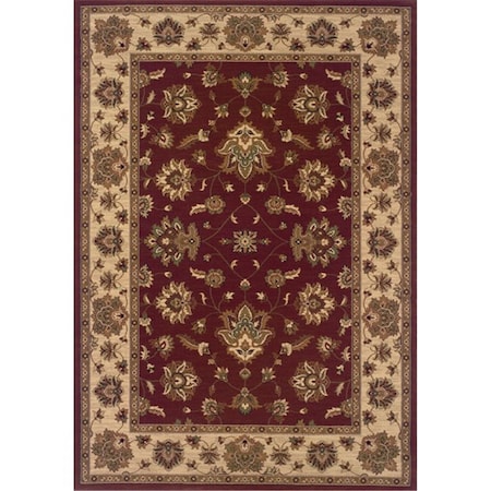 Area Rugs, Ariana 623V3 8' Square Square - Red/ Ivory-Polypropylene